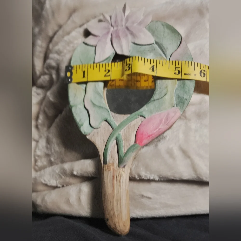 Bonnie Brown Tropical Wood Hand Artisan Mirror